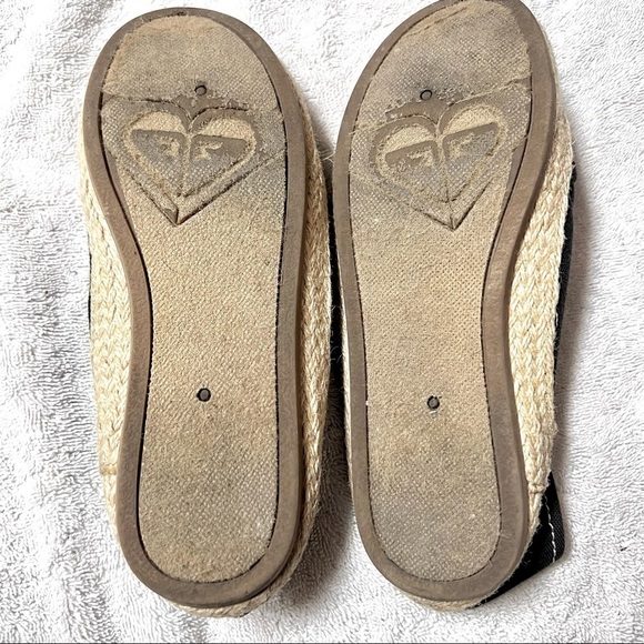 ROXY Redondo Jute espadrilles Slip On Shoes charcoal canvas womens size 7 - Picture 8 of 11